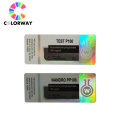 Custom logo printing hologram gold silver hot stamping 10ml vial label holographic sticker